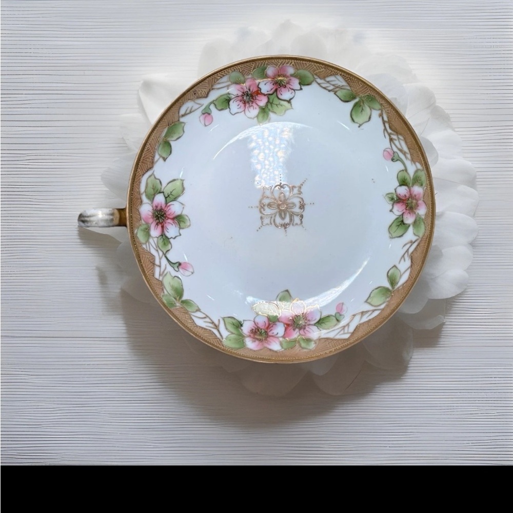 Hand Painted Nippon Porcelain Plate Trinket Dish Shabby Chic Decor - Picture 5 of 10